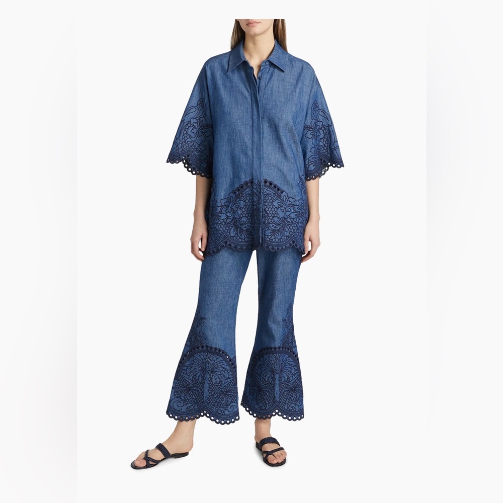 Zimmermann
Coco Embroidered Denim Set
